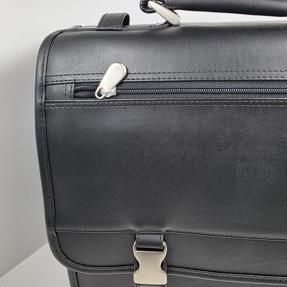 A.P.C. Black Leather Briefcase